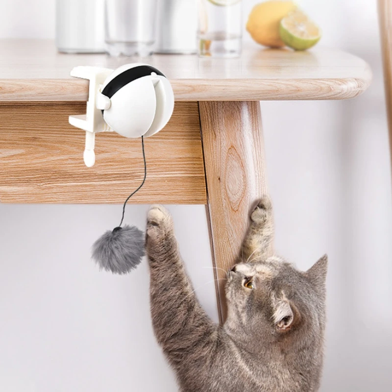 

Electronic Motion Cat Toy Cat Teaser Toy Yo-Yo Lifting Ball Electric Flutter Rotating Interactive Puzzle Smart Pet Cat Ball Toy