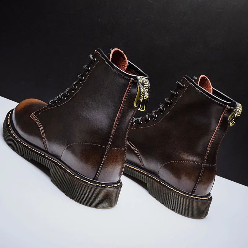 

Zapatillas Casual Men Black Casual Shoes Mens Leather High Top Men's Sneakers Causal Loafers For Man Shoe
