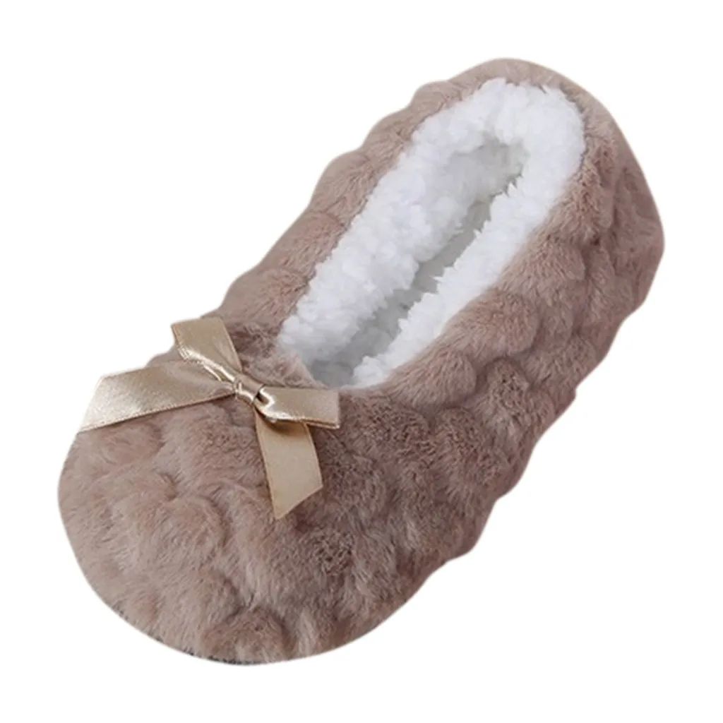 

Casual Slip Beach Flip New Cute Home Slippers Warm Soft Plush Non-slip Indoor Fur Slippers Women Shoes #12637