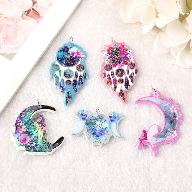 

10 шт., подвеска «Тройная Луна»