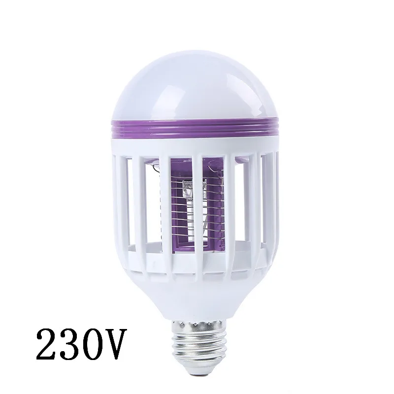 230 V E26/27 120 В/230 В УФ светодиодный светильник 15 Вт Москитная лампа-убийца 2 в 1 ловушка для насекомых световая ловушка для насекомых лампа Летающий Жук Zapper ночник - Цвет: 230 V