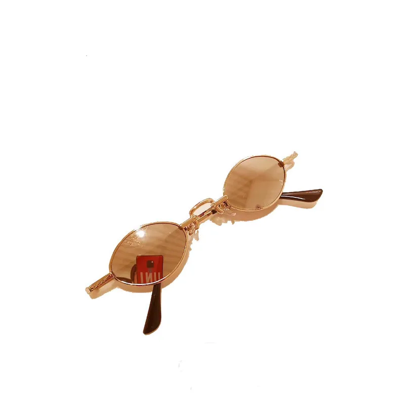 

small frame metal frame glasses for men and women street shooting cool sunglasses 8017 personalized metal sunglasses