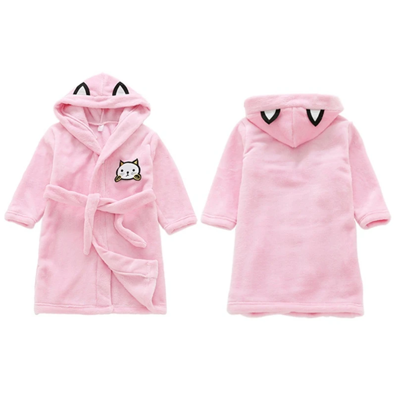 Детская осенне-зимняя ночная рубашка для маленьких мальчиков и девочек с