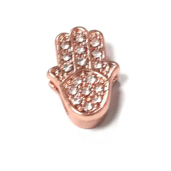 rose gold Смешанный дизайн 10 мм слайды Подвески подходят на нержавеющая сталь Хранитель сетки браслет DIY женские ювелирные изделия 5 шт./партия - Окраска металла: rose gold