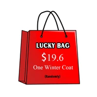 woman lucky bag with 1pcs winter coat