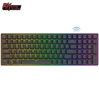 bluetooth wireless 2 4g rgb backlit mechanical keyboard hotswappable 3 modes connectable 100 keys gaming accessories rk100 royal
