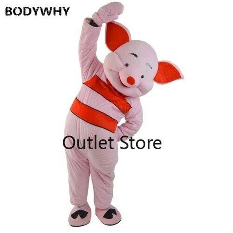 Cartoon Pink Pig Mascot Costume Suits Cosplay Party Outfits Carnival Xmas Easter Fursuit Dress Halloween Ad Clothes | Тематическая