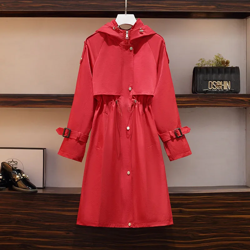 2020 Новый Модный тонкий Тренч для женщин весна осень с капюшоном верхняя одежда