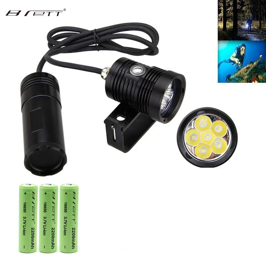 Светодиодный вспышка для подводного погружения и светильник Алюминий сплав