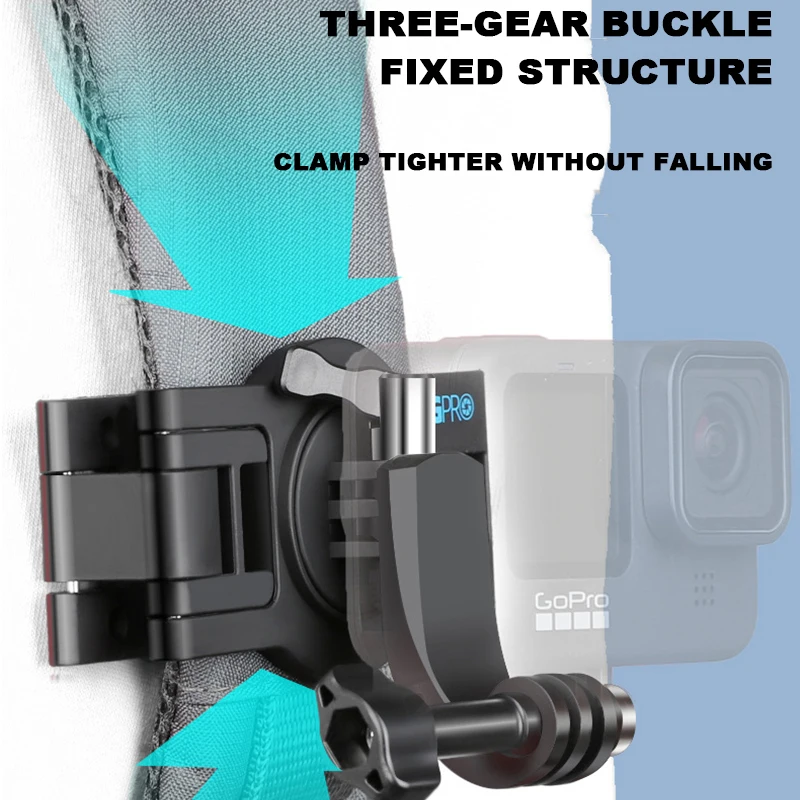 camera belt bracket hanging clip suitable for osmo pocket action for go pro9 8 accessories 360 degree rotation backpack bag clip free global shipping
