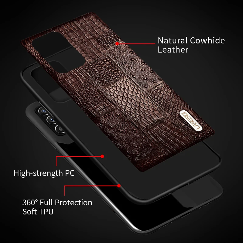 Чехол-накладка для Samsung Galaxy A52 5G A72 A51 A71 S20 S21 Ultra из натуральной кожи - купить по