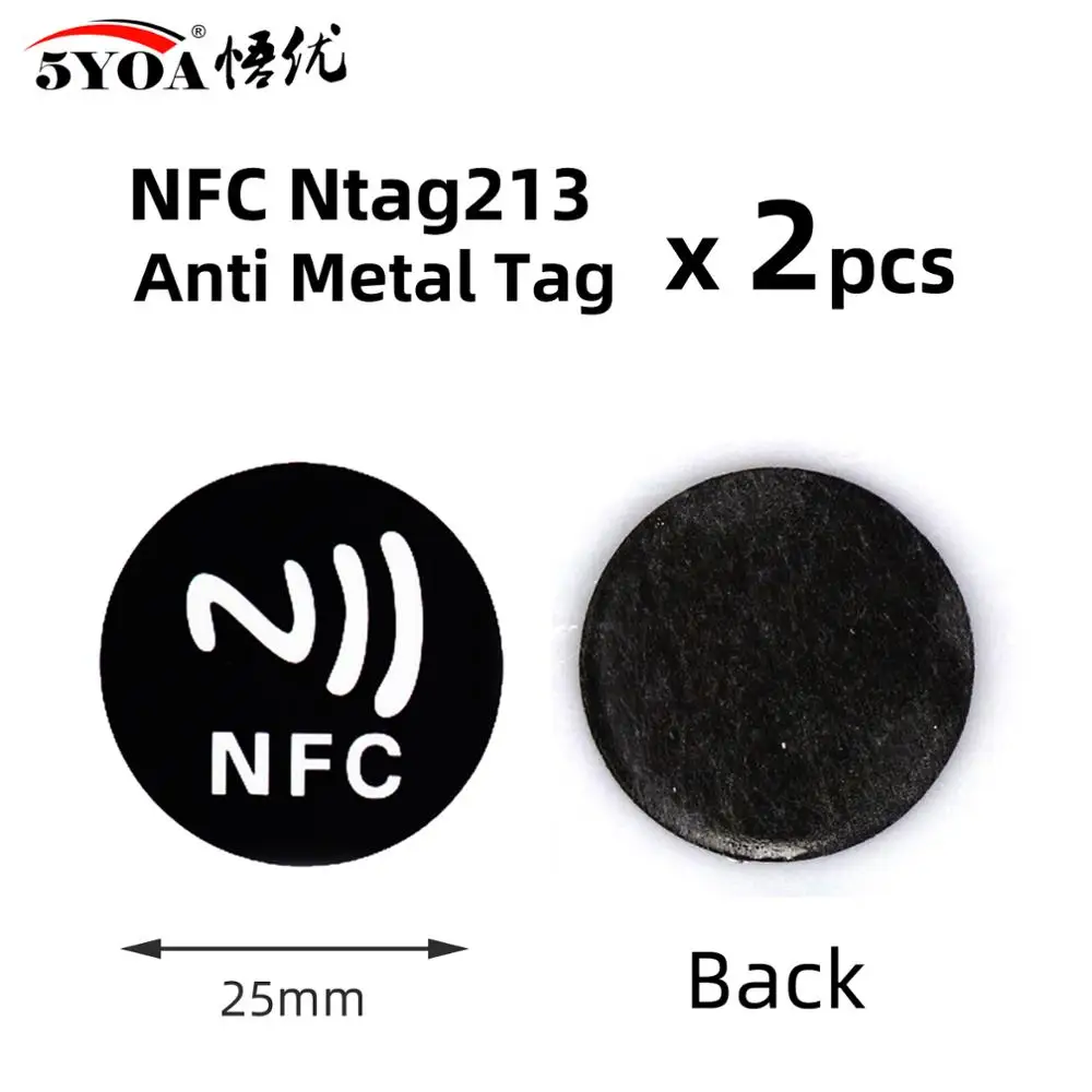 2 шт. NFC метка 213 металлических значков 13 56 МГц|Карты контроля доступа| |