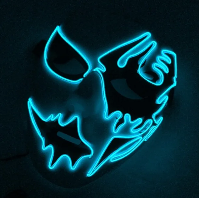 1 LED Light Mask Up Funny Masks from The Purge Election Year Great for Festival Cosplay Halloween Costume New Year Cosplay - Цвет: 1