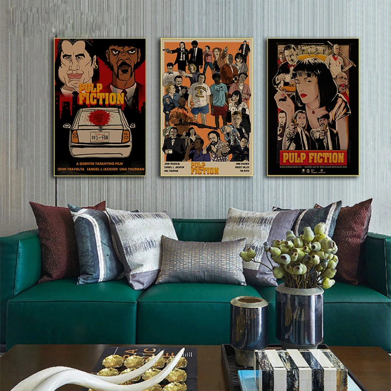 

A Quentin Tarantion Film Pulp Fiction John Travolta Canvas PaintingOil Painting Morden Wall Poster Art in Livingroom Home Decor