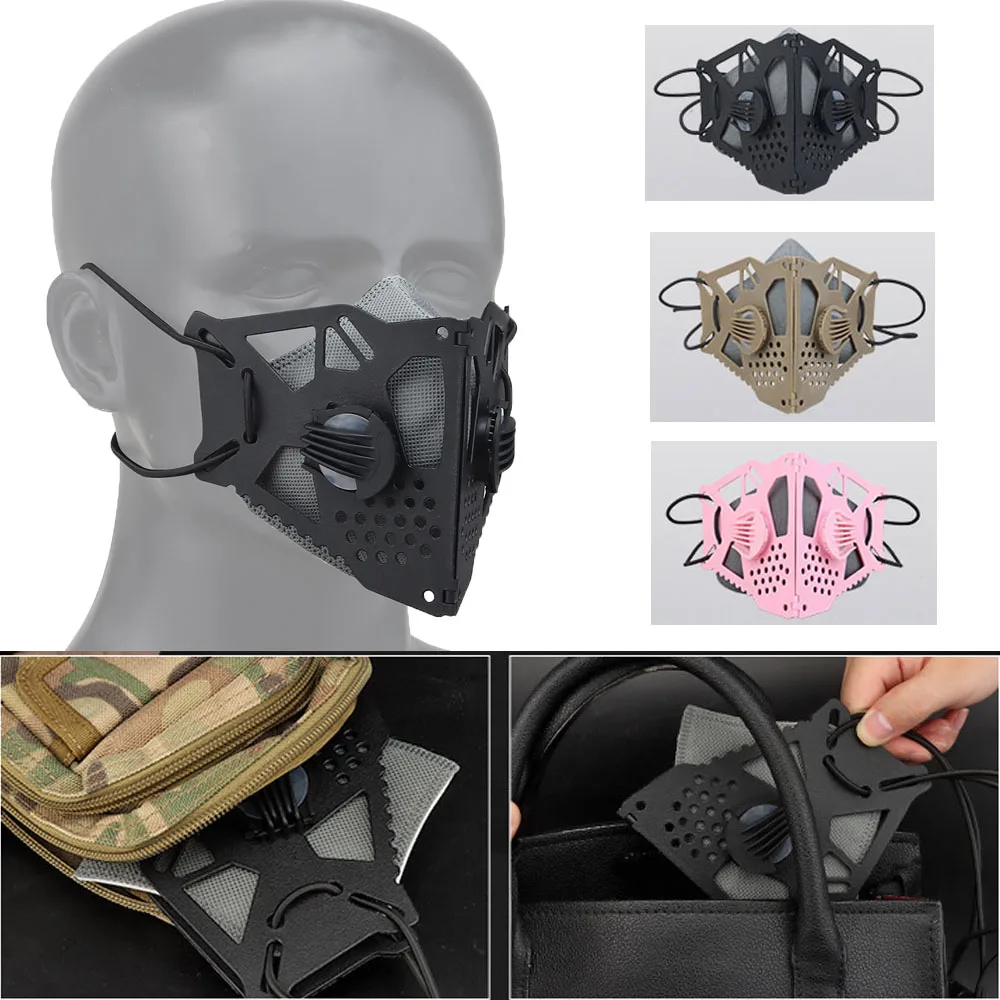 Фото Тактическая Маска в форме бабочки складная маска на половину лица