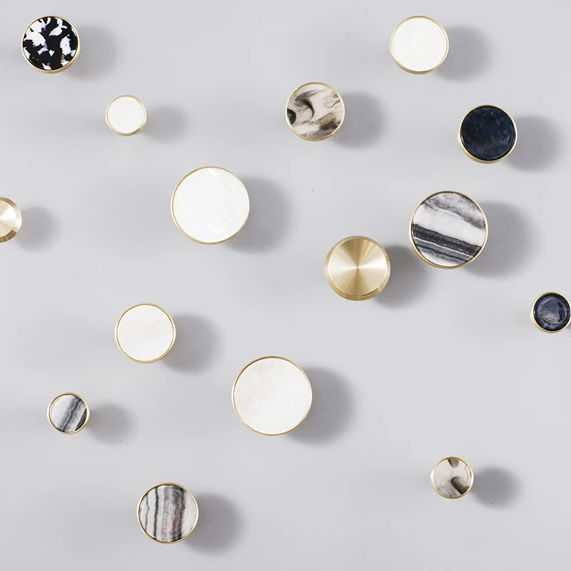 Simanfei 4 шт. ручки из латуни скандинавский минималистичный каменный корпус ручка