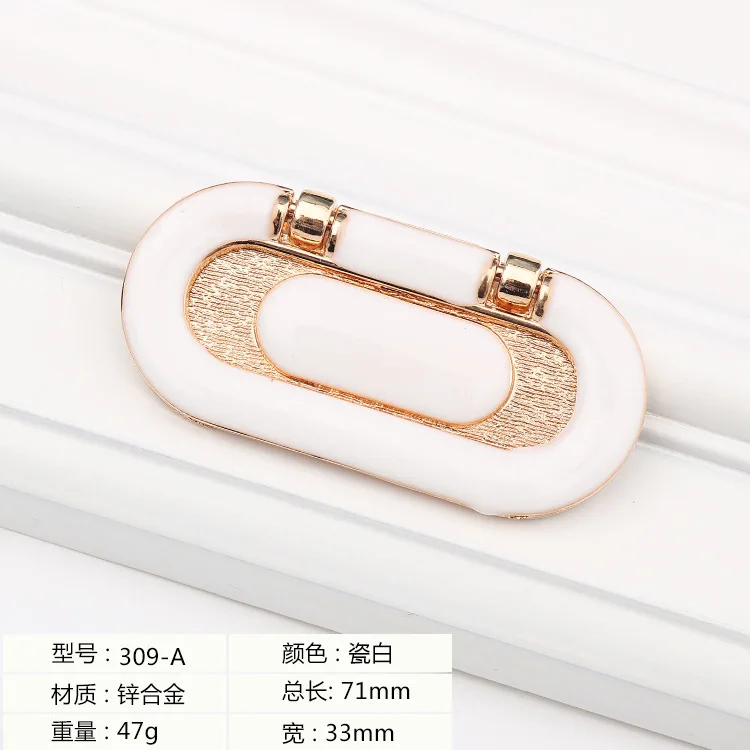1pc Wardrobe Cabinet Drawer Handles and Knobs Hidden Button White Door Handle Modern Furniture Pull | Обустройство дома
