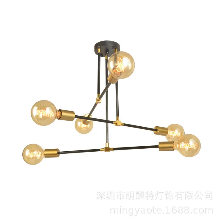 

modern led iron scandinavian industrial lighting kitchen island vintage bulb lamp luminaria de mesa chandeliers ceiling