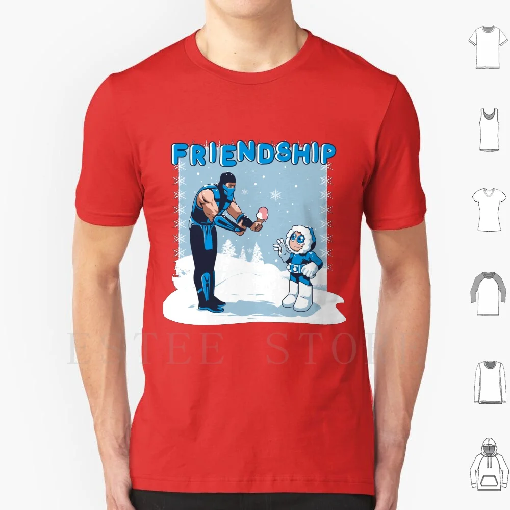 Крутая Мужская футболка дружбы из хлопка с принтом сделай сам Subzero Iceman Mortal Kombat