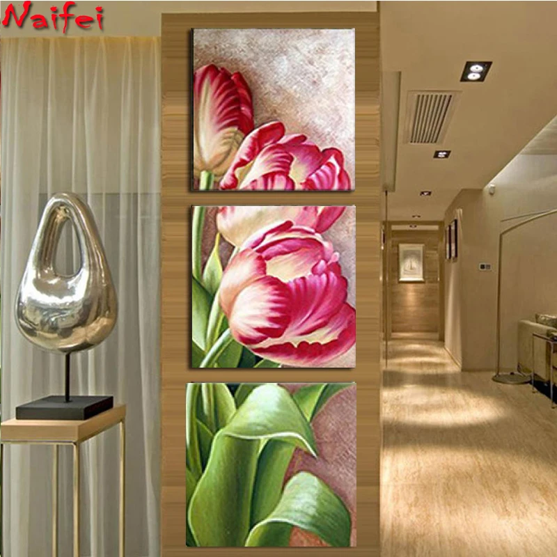 3 шт./компл. цветок розы лилии 5d полная дрель Алмазная вышивка diy Вышивка крестом