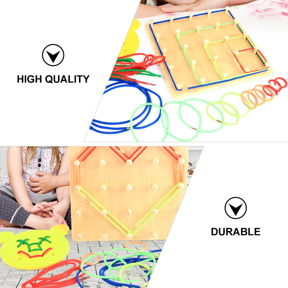 

1 set of Kids Early Learning Educational Wood Threading Toys Cognitive Toys