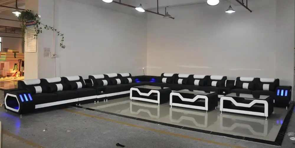 Супер большой диван для гостиной технология Bluetooth динамик верх кожа