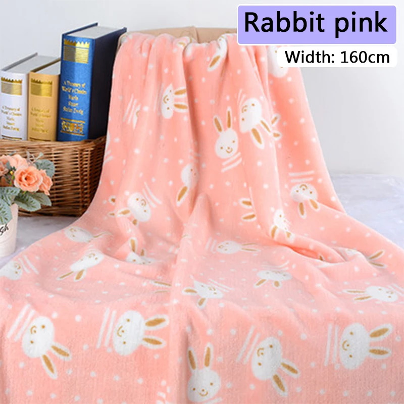 Rabbit pink 100*160 см фланелевая ткань двухсторонняя Коралловая бархатная хлопковая ткань мягкая зимняя теплая DIY Домашняя одежда швейная стеганая ткань - Цвет: Rabbit pink