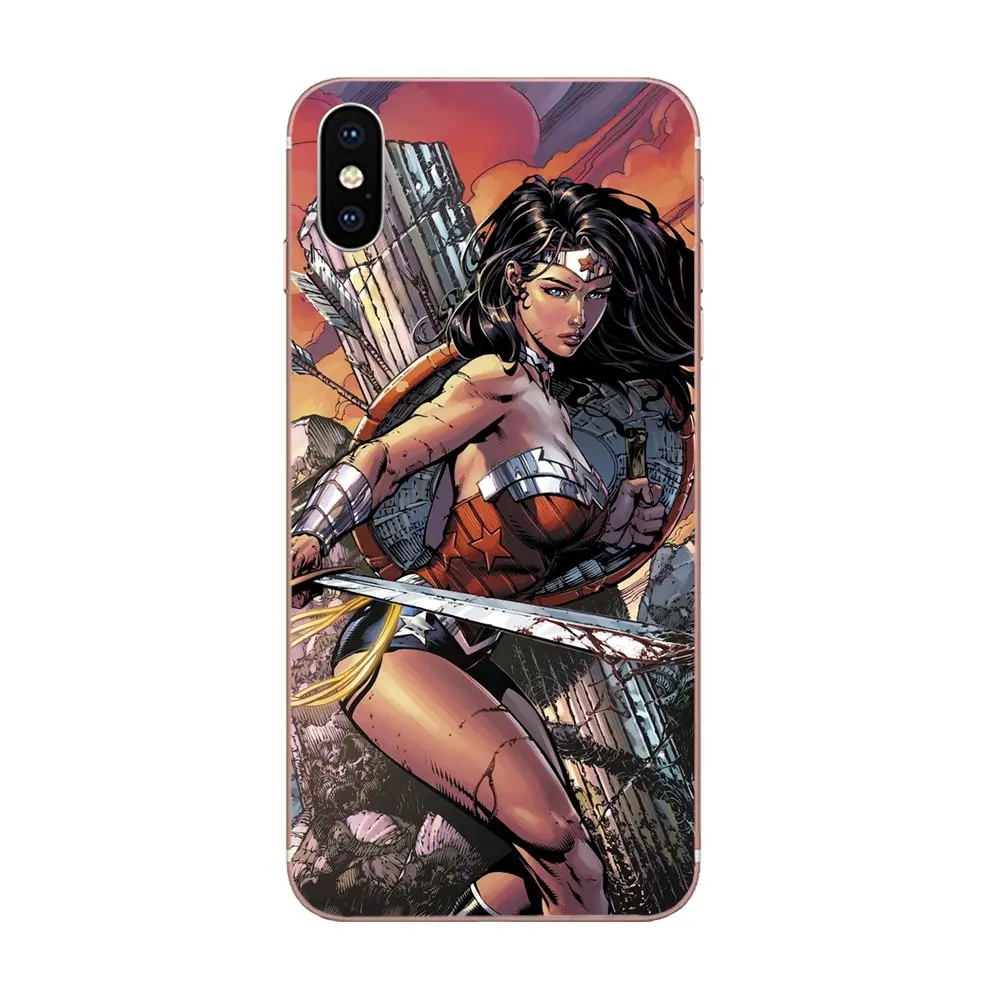Diy Окрашенные аксессуары для телефонов Чехол Wonder Woman Top для Apple iPhone 4 4s 5 5C 5S SE 6 6S 7 8 Plus X XS Max XR