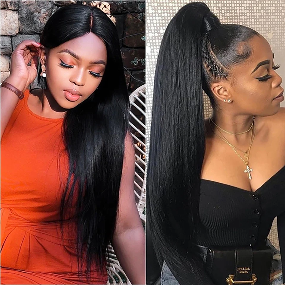 

360 Full Lace Wig Brazilian Straight Human Hair 13X4 Lace Front Wigs Pre Plucked Natural Hairline Remy Hair Wig For Black Women
