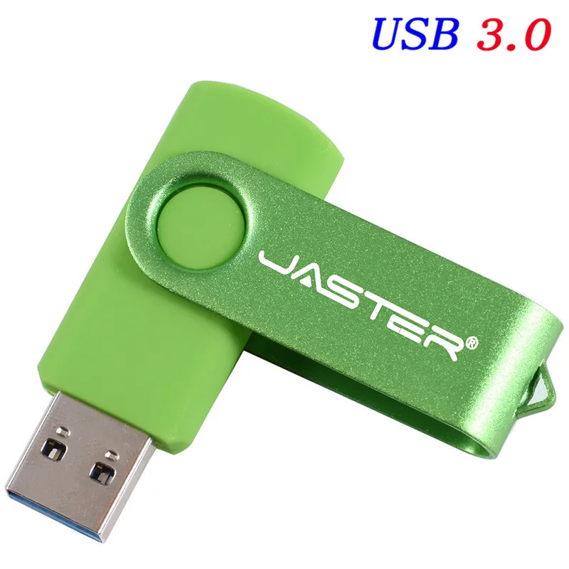JASTER D300 USB флэш-накопитель 3,0 ручка накопитель 128 Гб 64 ГБ 32 ГБ 16 ГБ 8 ГБ 4 ГБ вращающийся дизайн карта памяти Флешка с бесплатной упаковкой - Цвет: Green
