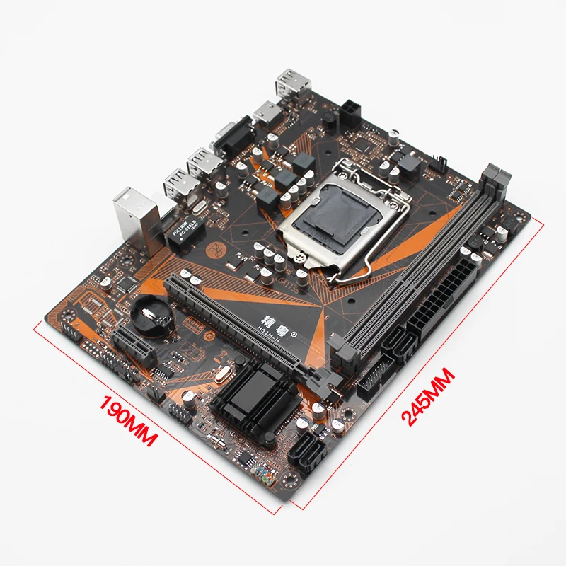 H61материнская плата LGA 1155 двухканальная память DDR3 микро atx интегрированная