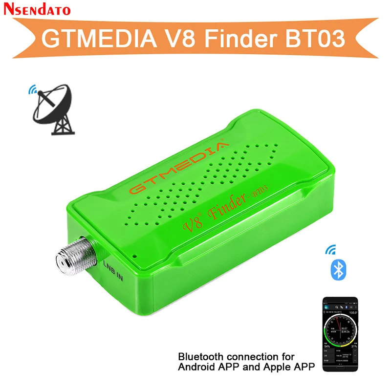 GTMedia Freesat V8 Finder BT03 DVB S2 спутниковый Satfinder для Android IOS 1080P цифровой Bluetooth DVB-S2 HD искатель