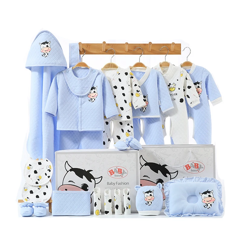 0-6 Months Infant Clothing Set Cotton Newborn Boys Clothes Baby Underwear Suits for Girls Print 24pcs/set CBX031
