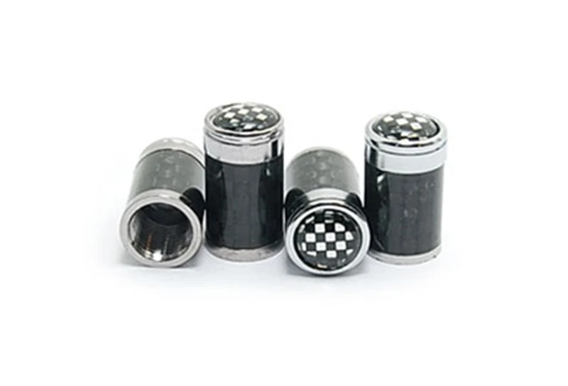 

Carbon Fiber Britain Style Car Wheel Tire Valve Stem Cap 4pcs/set Tire Valve Stem Cap for All Mini Cooper F/R Series Decoration