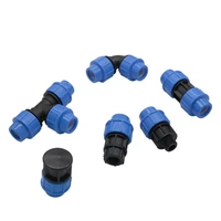 dn20 straight tee elbow pe connectors end plug 12 malefemale thread pipe connector garden irrigation hose connection adapters