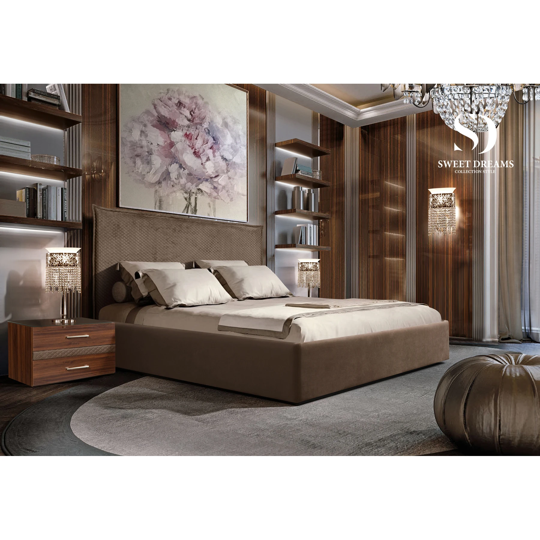 Кровать двуспальная DIORA с подъемным механизмом Ярцево Sweet Dreams|Кровати| |