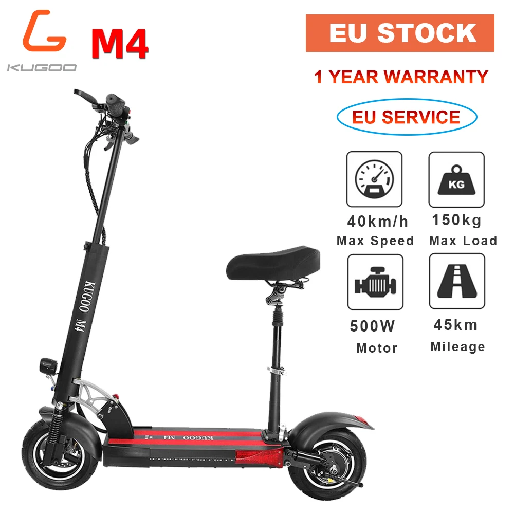 [EU] KUGOO KIRIN M4 складной электрический скутер 48V 11AH 500W 43 км/ч 45 км дисковый тормоз 10
