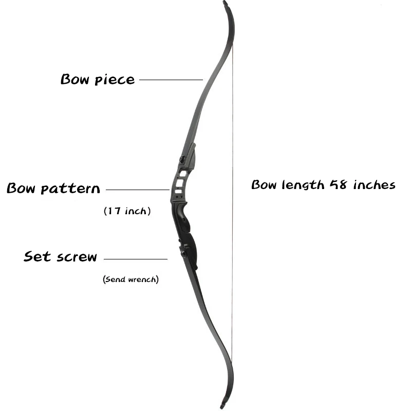 25-50 фунтов традиционный Рекурсивный лук для стрельбы из лука Охотничьи