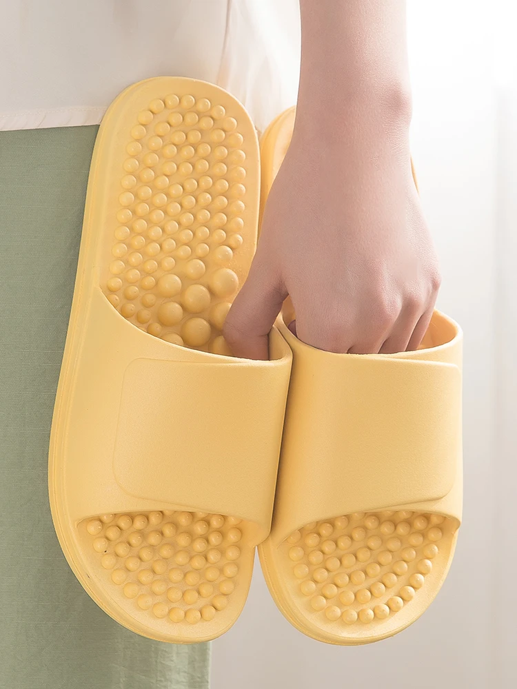 Массажные тапочки для женщин летняя обувь акупунктурной терапии ног домашняя с