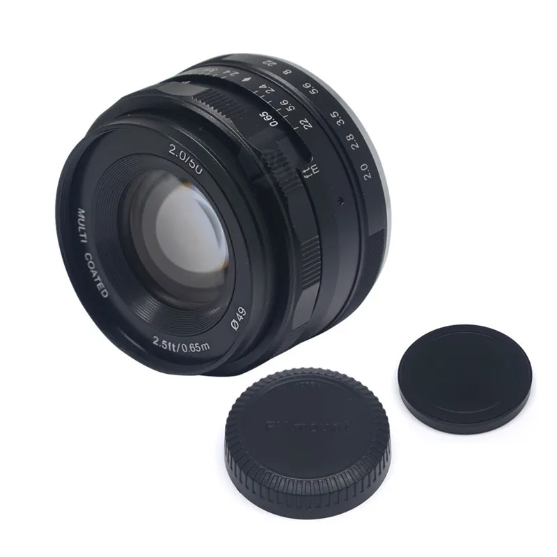 Объектив Meike MK-50mm F/2 0 с большой диафрагмой и фиксированным ручным фокусом