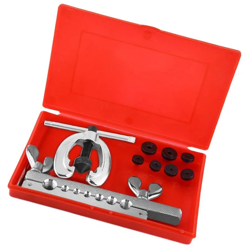 

Double Flaring Tool Kit with Mini Tubing Cutter Brake Air Water Gas Plumbing Line Promotion