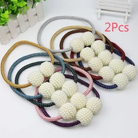 2pcs pearl curtain clip curtain holders magnetic curtain tieback buckle clip hanging ball buckle curtain accessories home decor