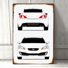 Винтажный Ретро металлический жестяной знак Hyundai Genesis Coupe, металлическая вывеска, металлический декор, настенный плакат