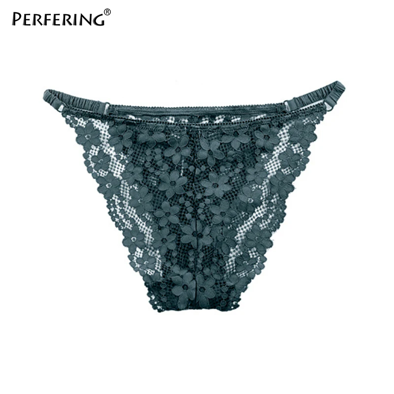 GREEN Perfering, сексуальные кружевные трусики, женское хлопковое нижнее белье, Бесшовные милые трусы для девочек, мягкое комфортное нижнее белье, модные женские трусы - Цвет: GREEN