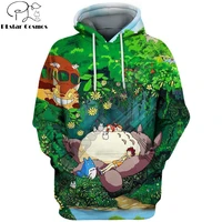 brand autumn fashion hoodies anime spirited away totoro 3d printed mens sweatshirt unisex zip pullover casual jacket dw0226