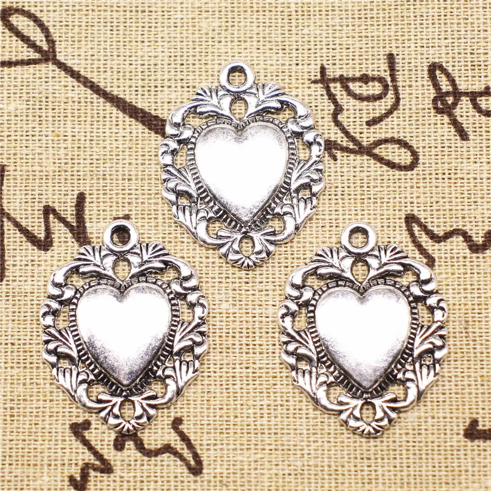 

Pendants Jewelry Making Heart 34x26mm 10pcs