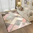 200*300 см современная мода Розово-серый мрамор шить гостиная прикроватный коврик для спальни коврик настройки