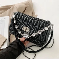 diamond small shoulder crossbody messenger bag for women 2022 fashion luxury design travel trends chain purses handbags