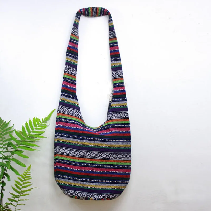 shoulder bag 11 Сумка через плечо на ремне, женские сумки, хиппи хобо, тайская хлопковая цыганская, богемная, бохо, для девочек, школьные сумки, сумка, бесплатный подарок - Цвет: shoulder bag 11