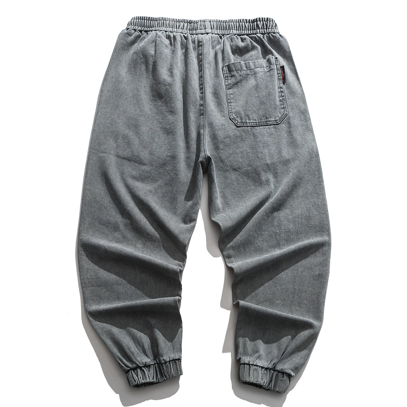 Джинсы мужские с эластичным поясом свободные креативные джоггеры из денима в